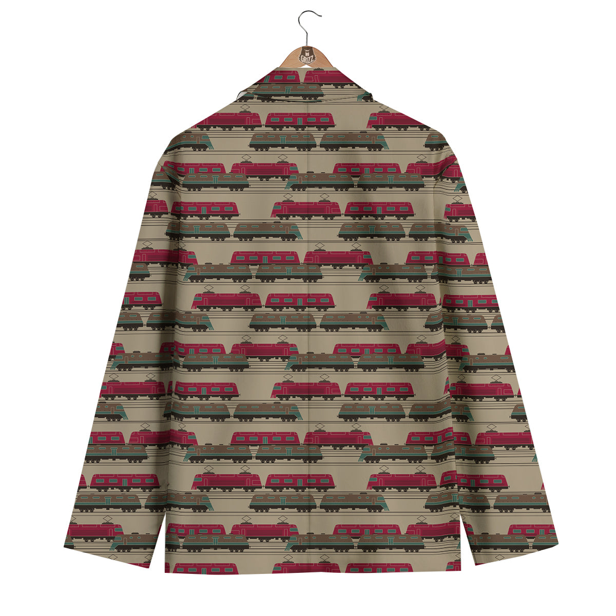 Train Print Pattern Men's Blazer-grizzshop