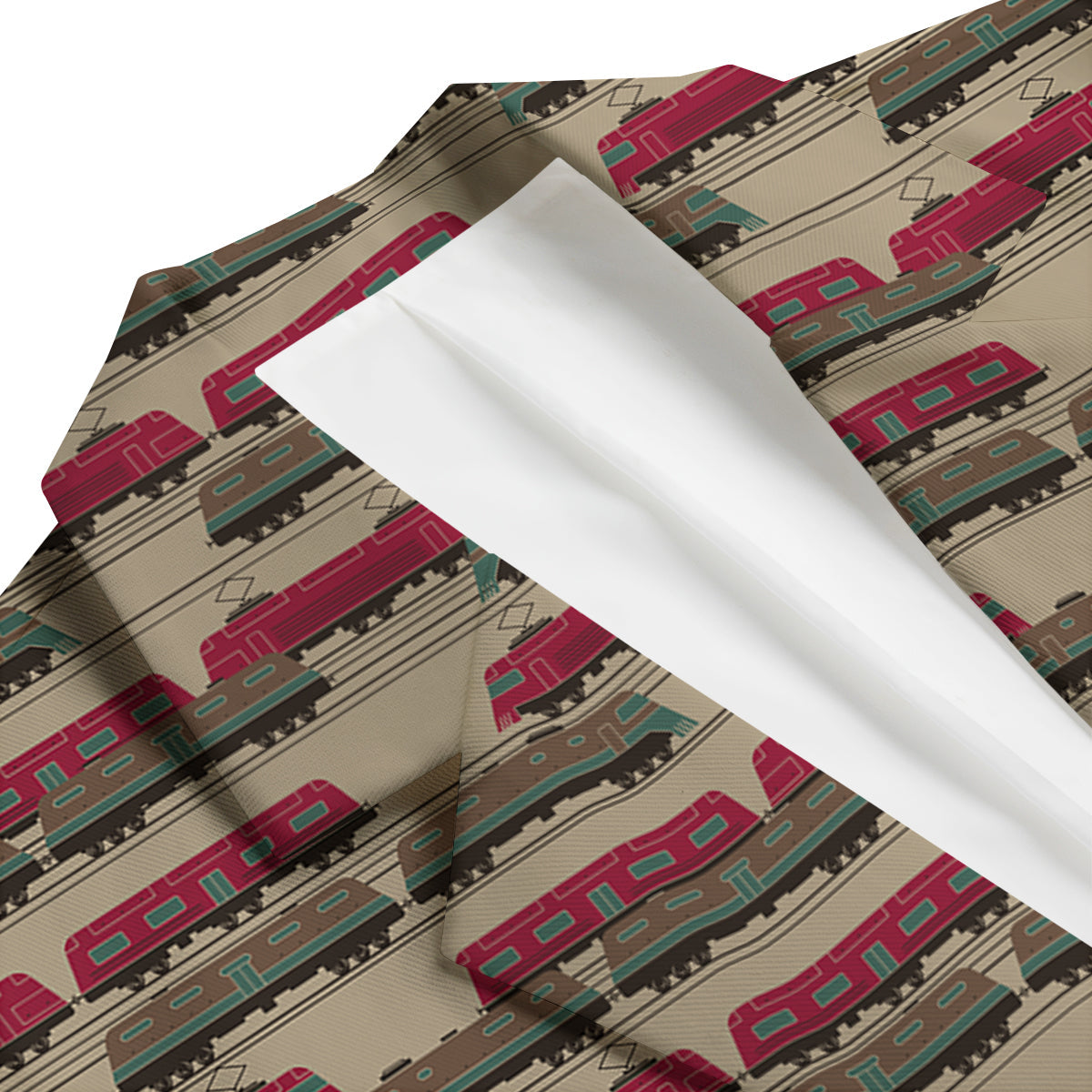 Train Print Pattern Men's Blazer-grizzshop