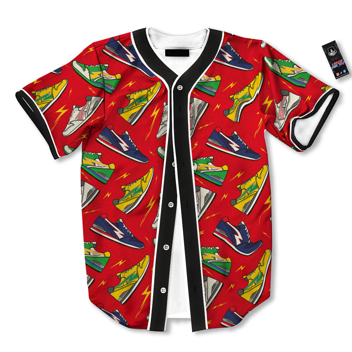 Trainer Sneakers Shoes Print Pattern Baseball Jersey-grizzshop