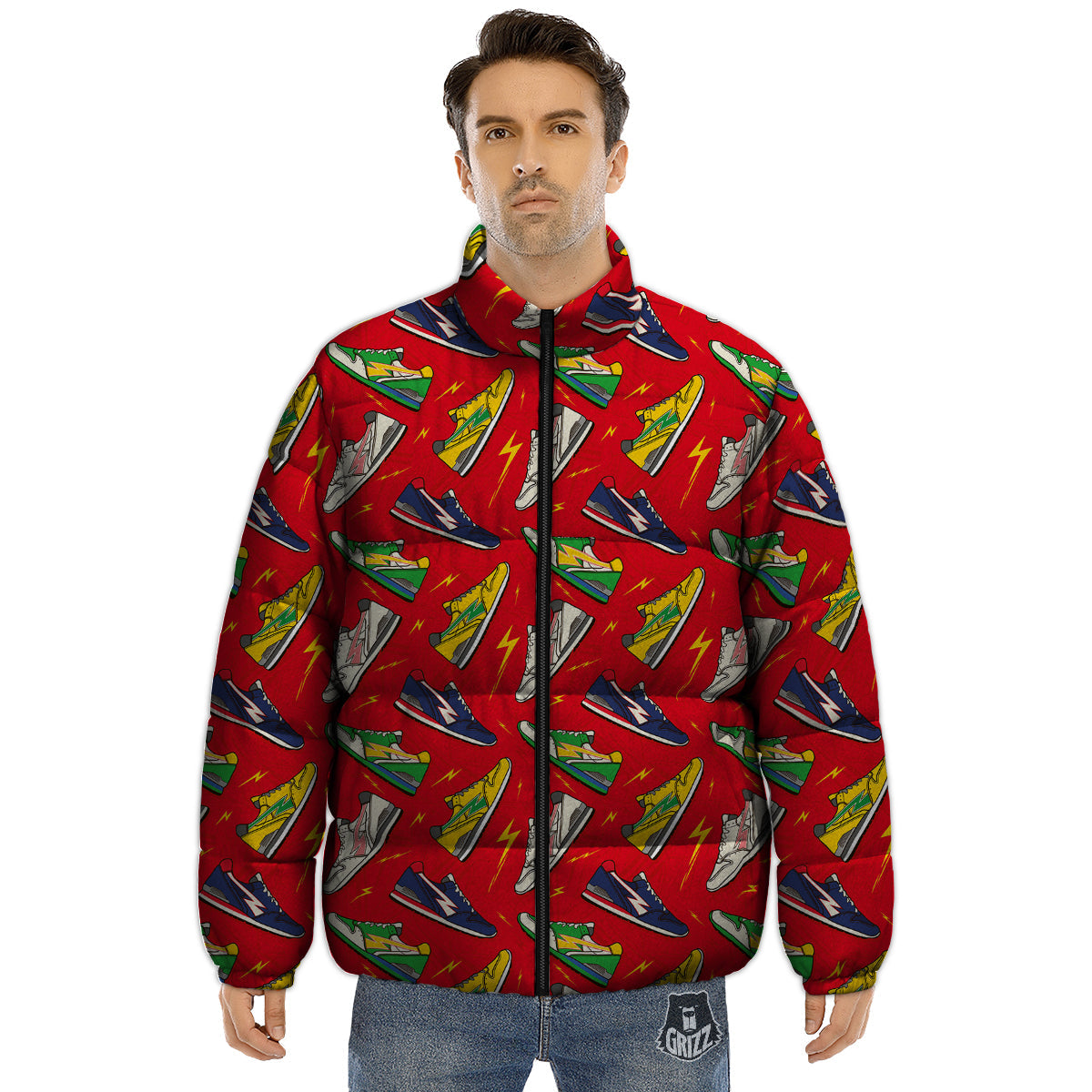 Trainer Sneakers Shoes Print Pattern Puffer Jacket-grizzshop