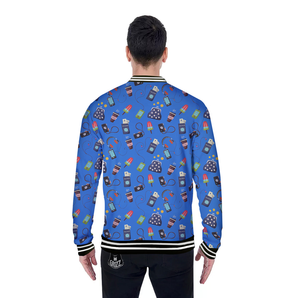 Travel Gear Vacation Print Pattern Baseball Jacket-grizzshop