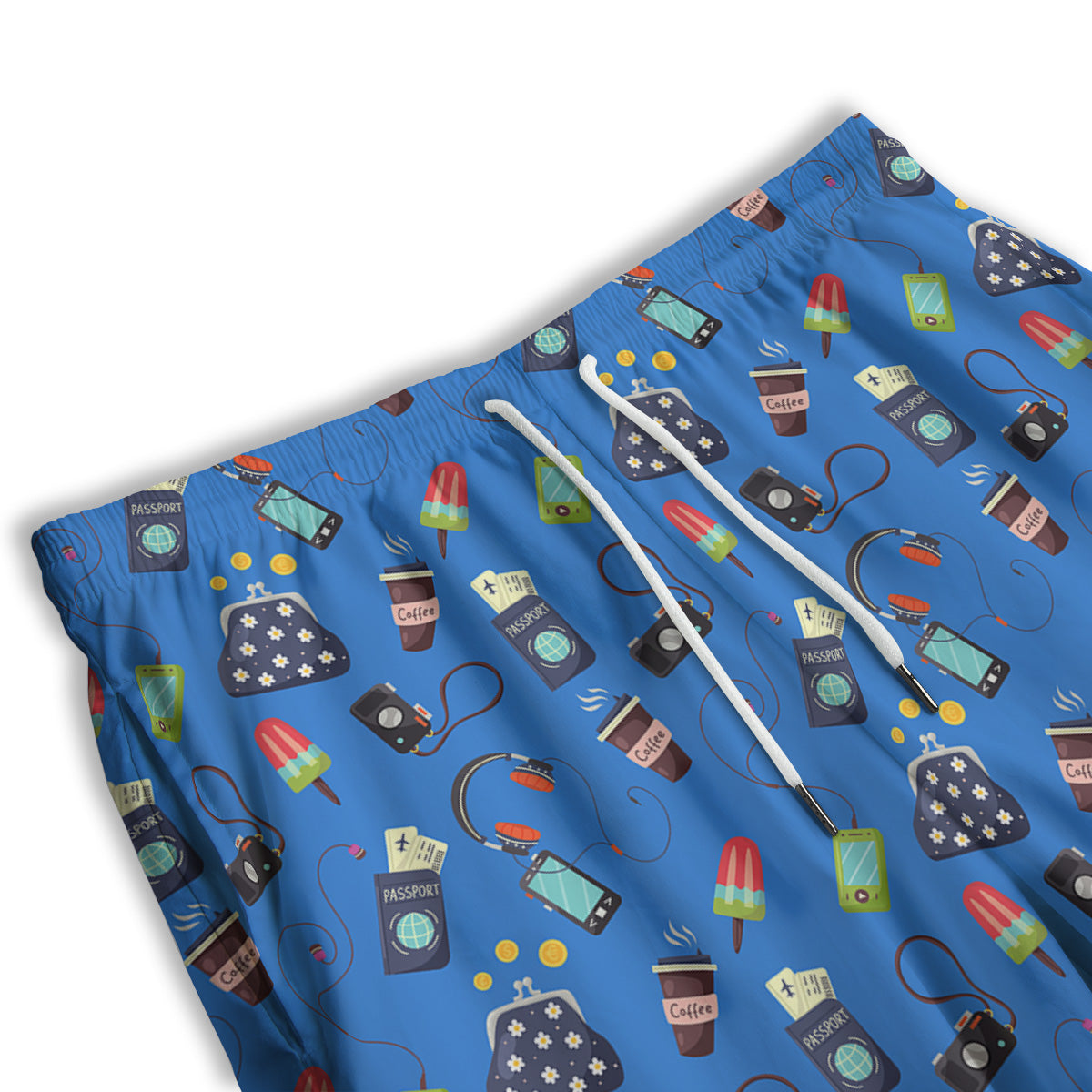 Travel Gear Vacation Print Pattern Men's Athletic Shorts