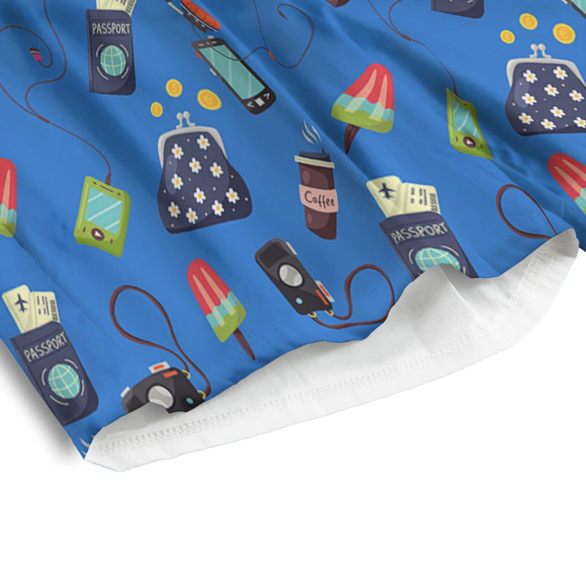 Travel Gear Vacation Print Pattern Men's Athletic Shorts