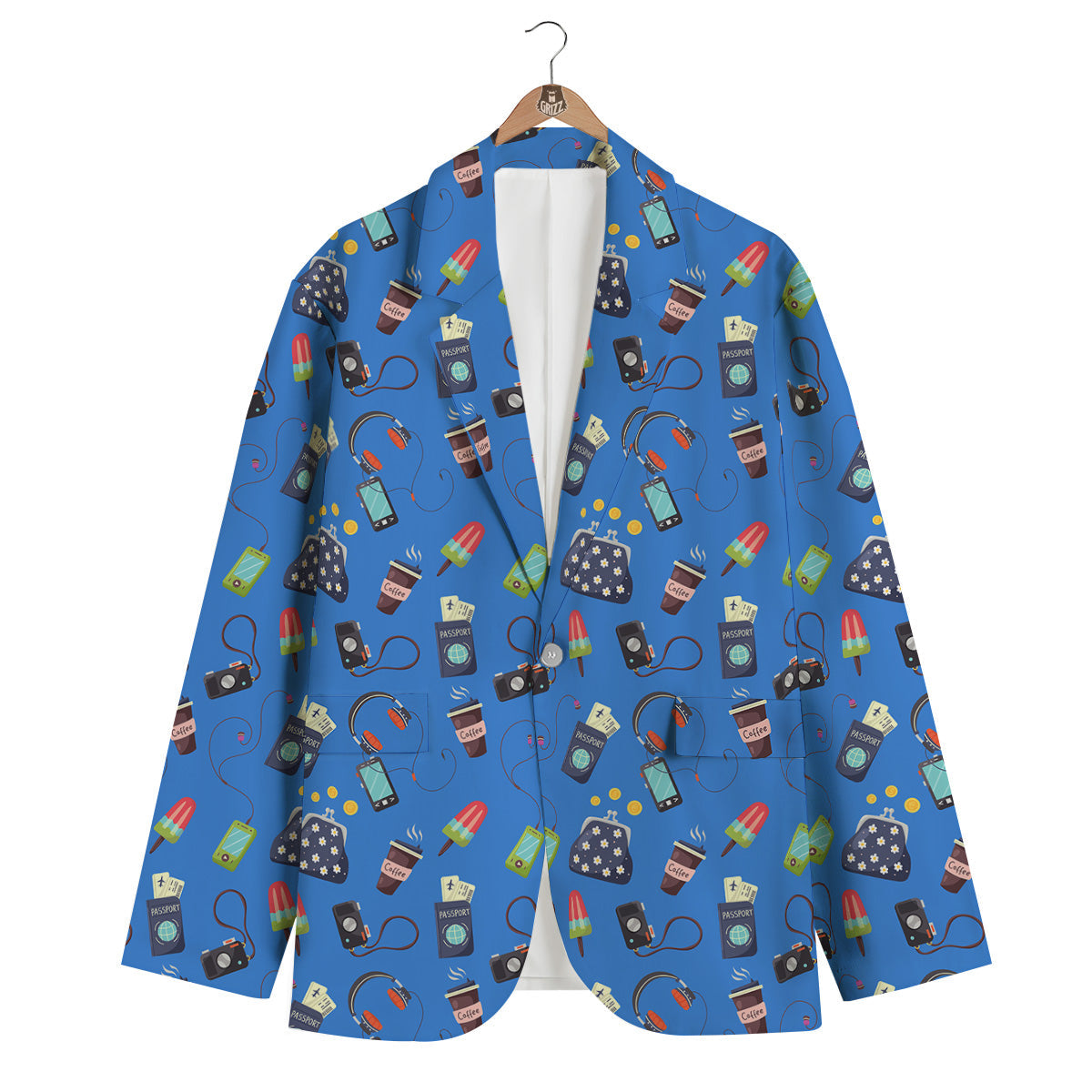 Travel Gear Vacation Print Pattern Men's Blazer-grizzshop