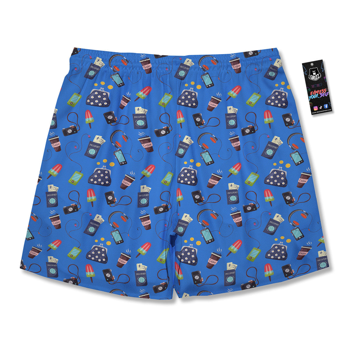 Travel Gear Vacation Print Pattern Men's Running Shorts-grizzshop