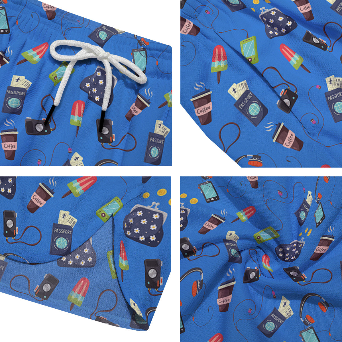 Travel Gear Vacation Print Pattern Men's Running Shorts-grizzshop