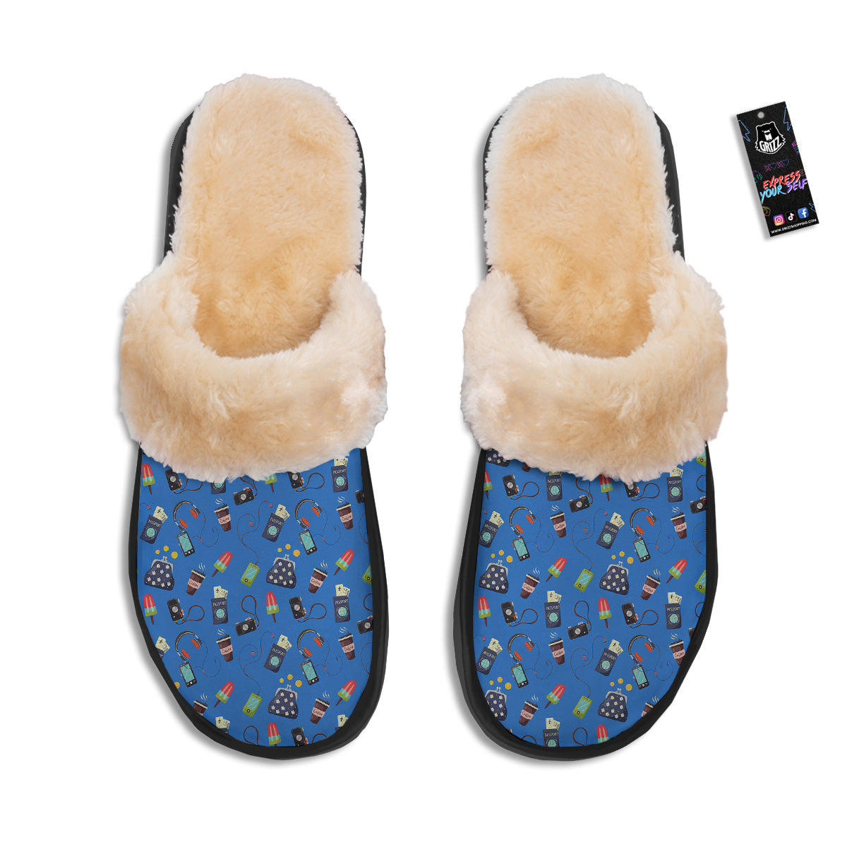 Travel Gear Vacation Print Pattern Slippers-grizzshop