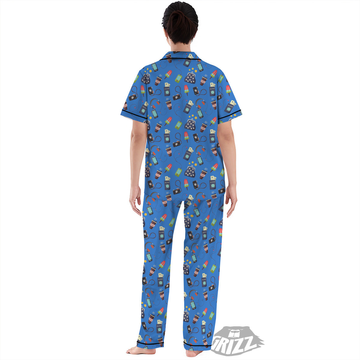 Travel Gear Vacation Print Pattern Women's Pajamas Set-grizzshop