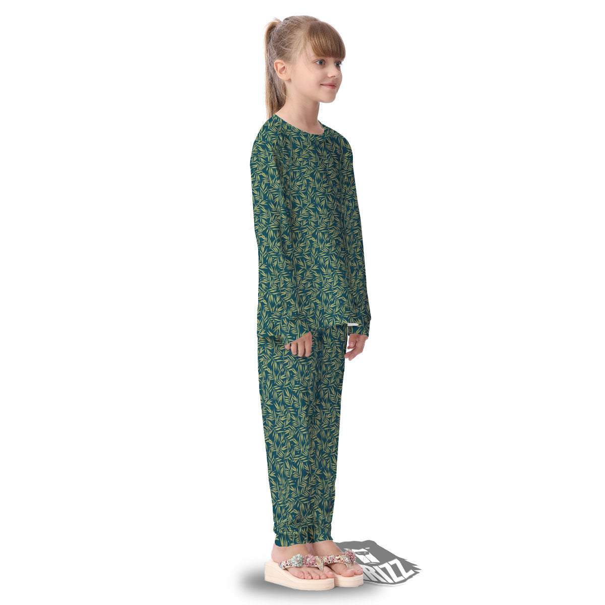 Tree Bamboo Green Print Pattern Kid's Pajamas-grizzshop