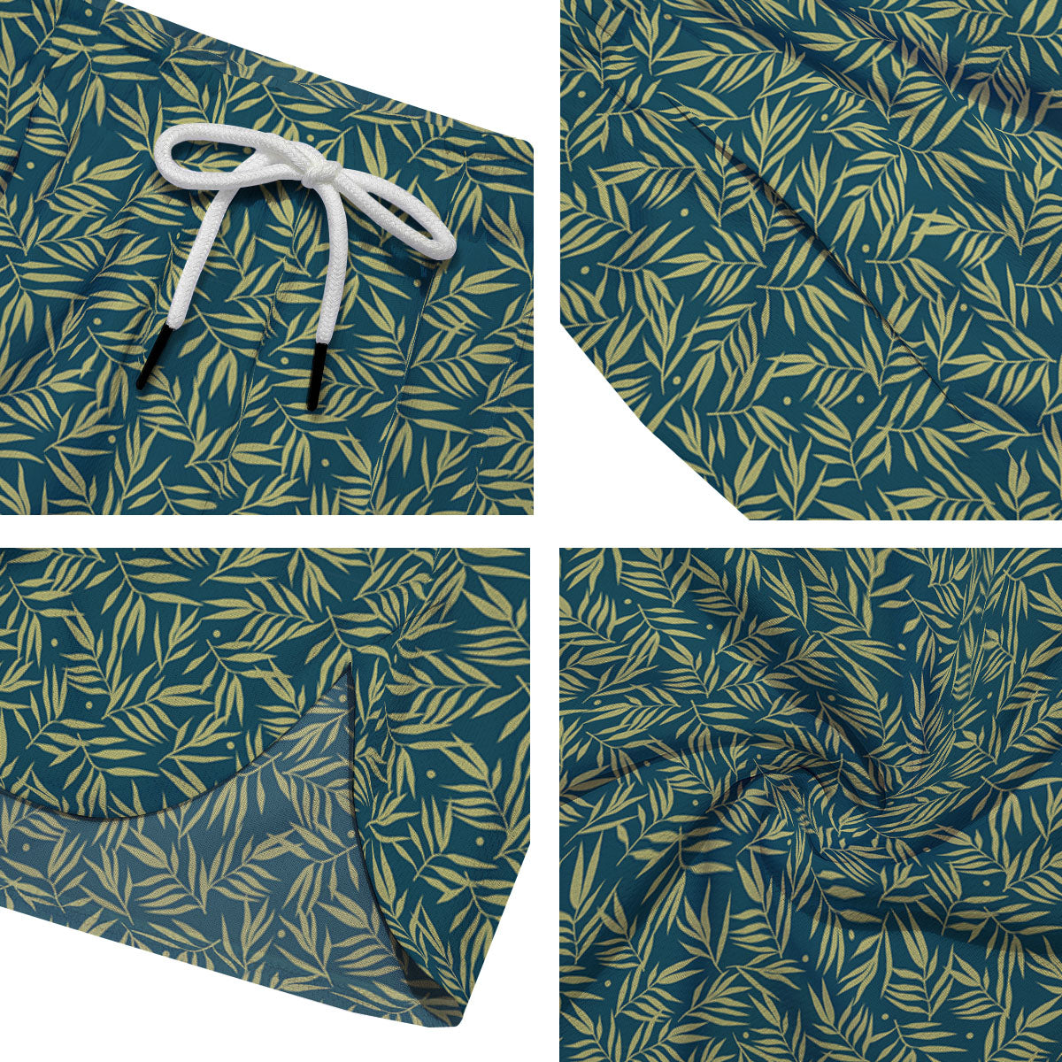 Tree Bamboo Green Print Pattern Men's Running Shorts-grizzshop
