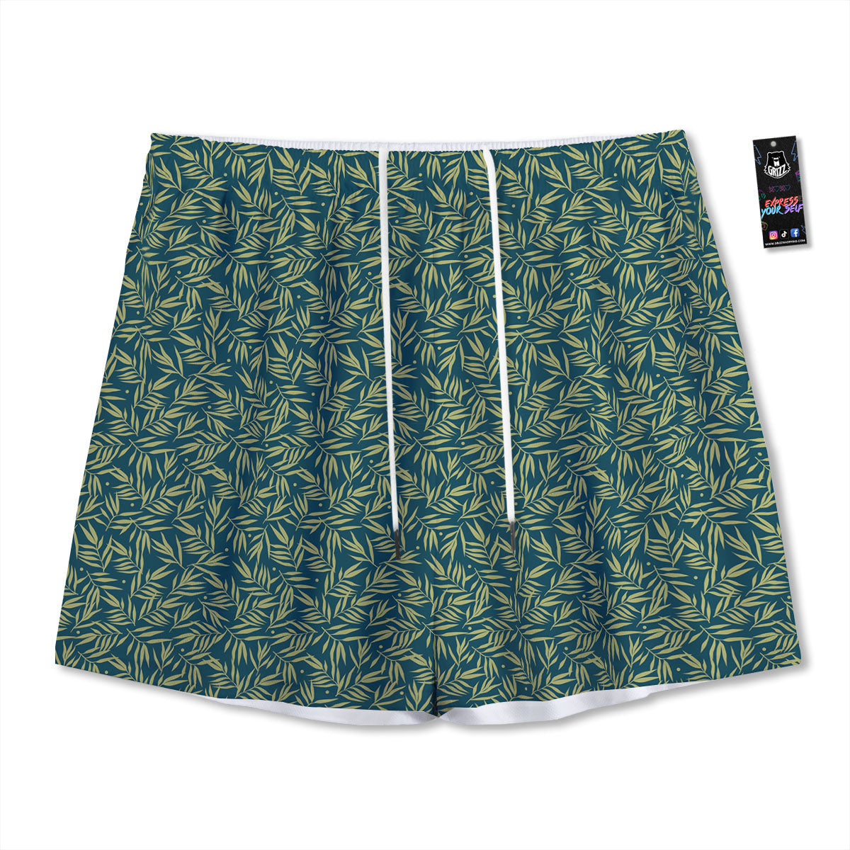 Tree Bamboo Green Print Pattern Mesh Shorts