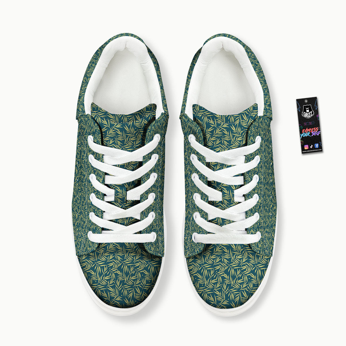Tree Bamboo Green Print Pattern Platform Shoes-grizzshop