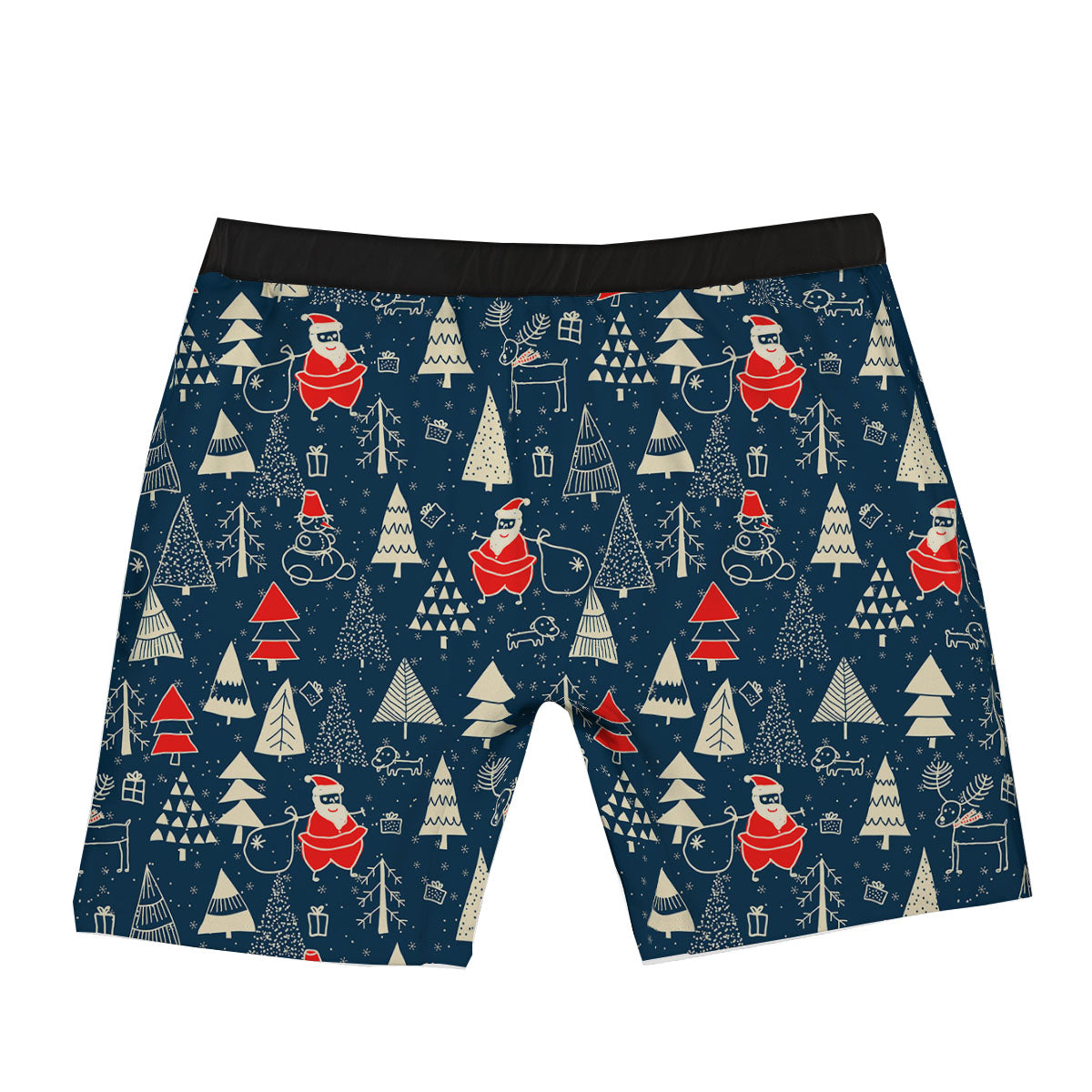 Tree Merry Christmas Print Pattern Boxer Briefs-grizzshop