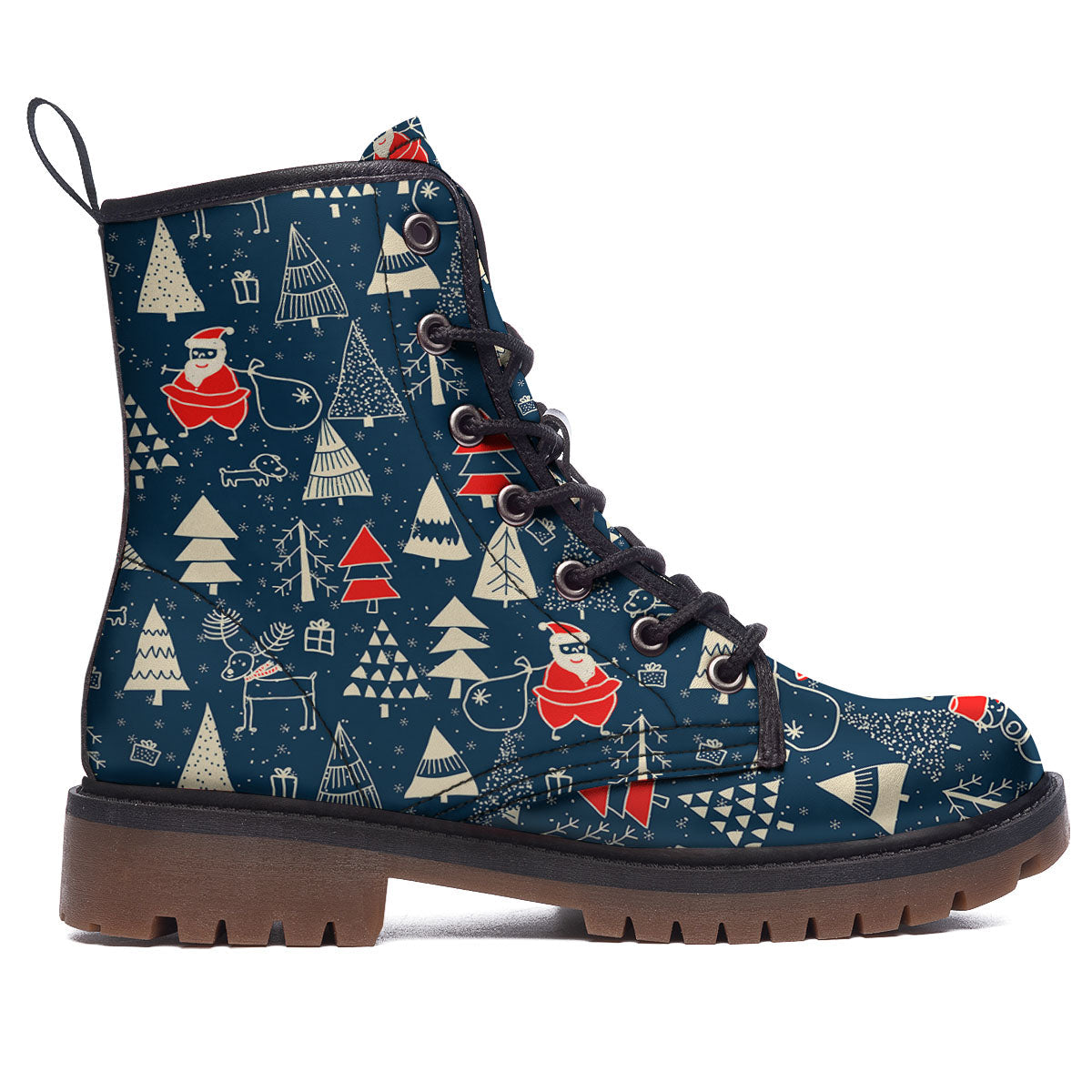 Tree Merry Christmas Print Pattern Work Boots-grizzshop