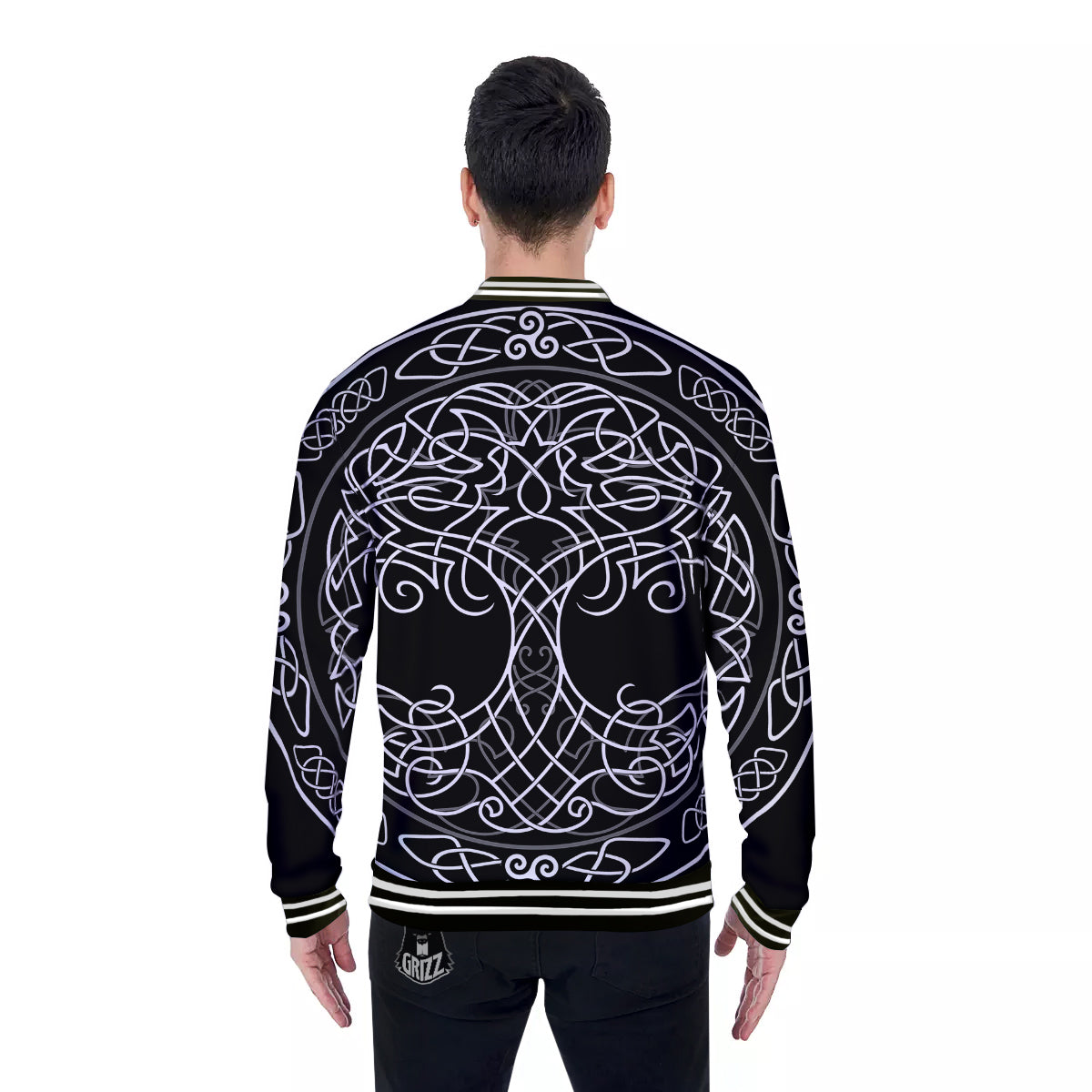 Tree Of Life Celtic Knot Print Baseball Jacket-grizzshop