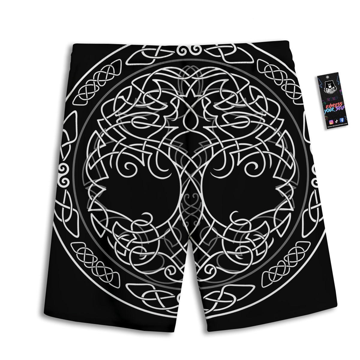 Tree Of Life Celtic Knot Print Men's Athletic Shorts