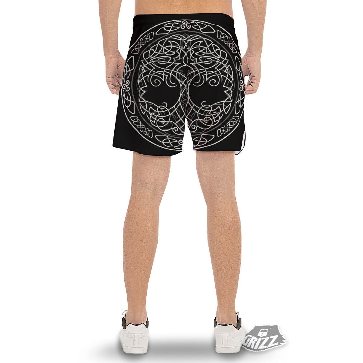 Tree Of Life Celtic Knot Print Men's Gym Shorts-grizzshop