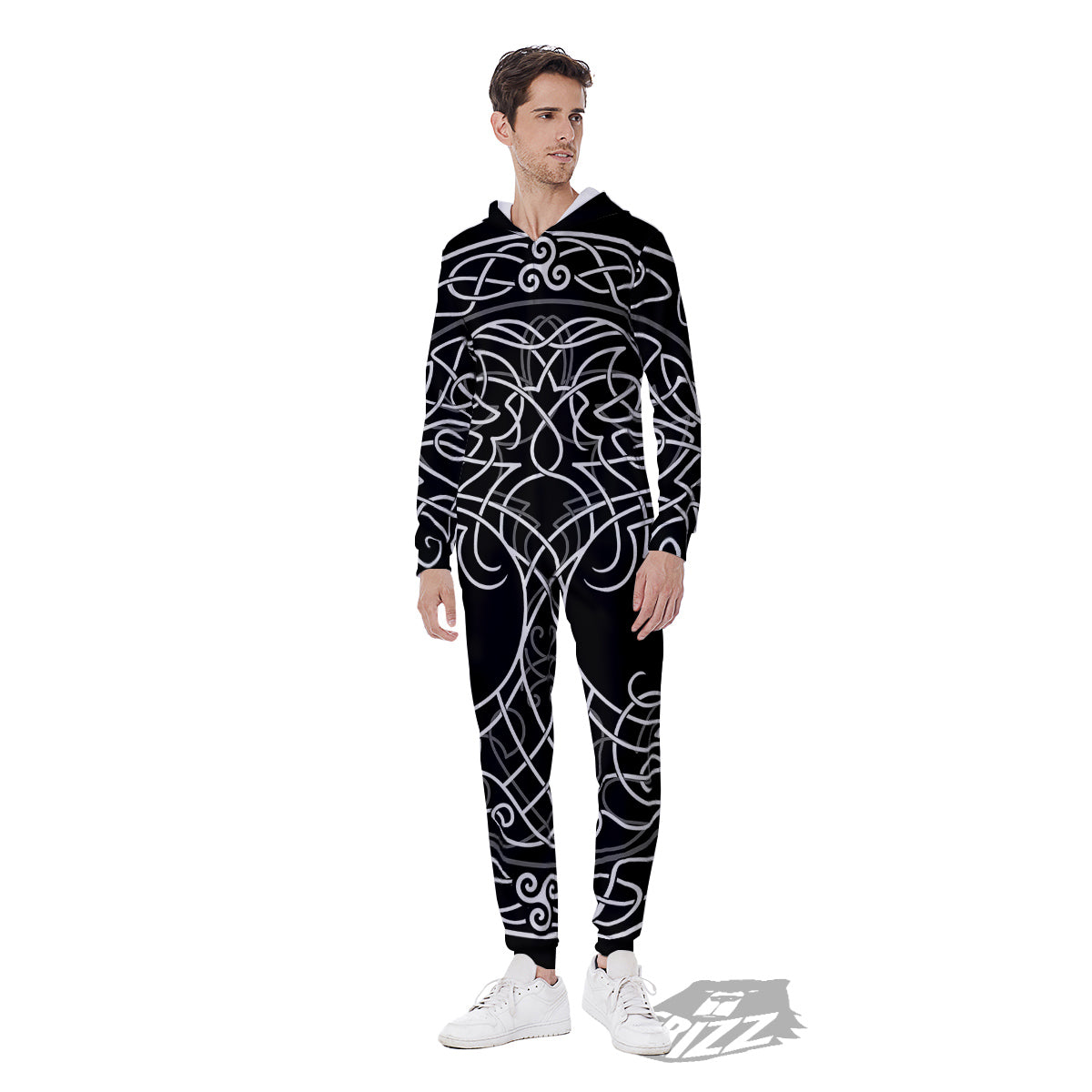 Tree Of Life Celtic Knot Print Men's Jumpsuit-grizzshop
