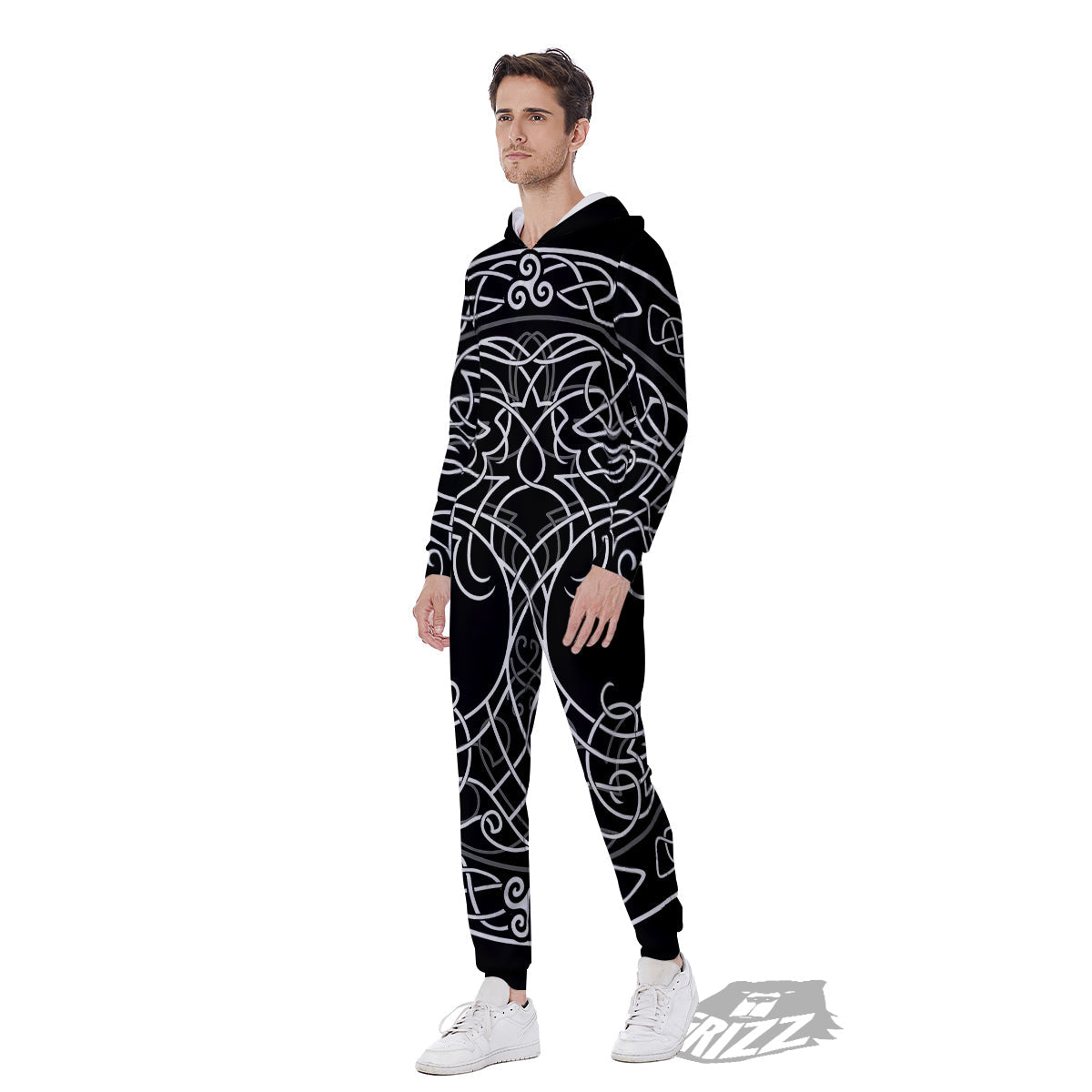 Tree Of Life Celtic Knot Print Men's Jumpsuit-grizzshop