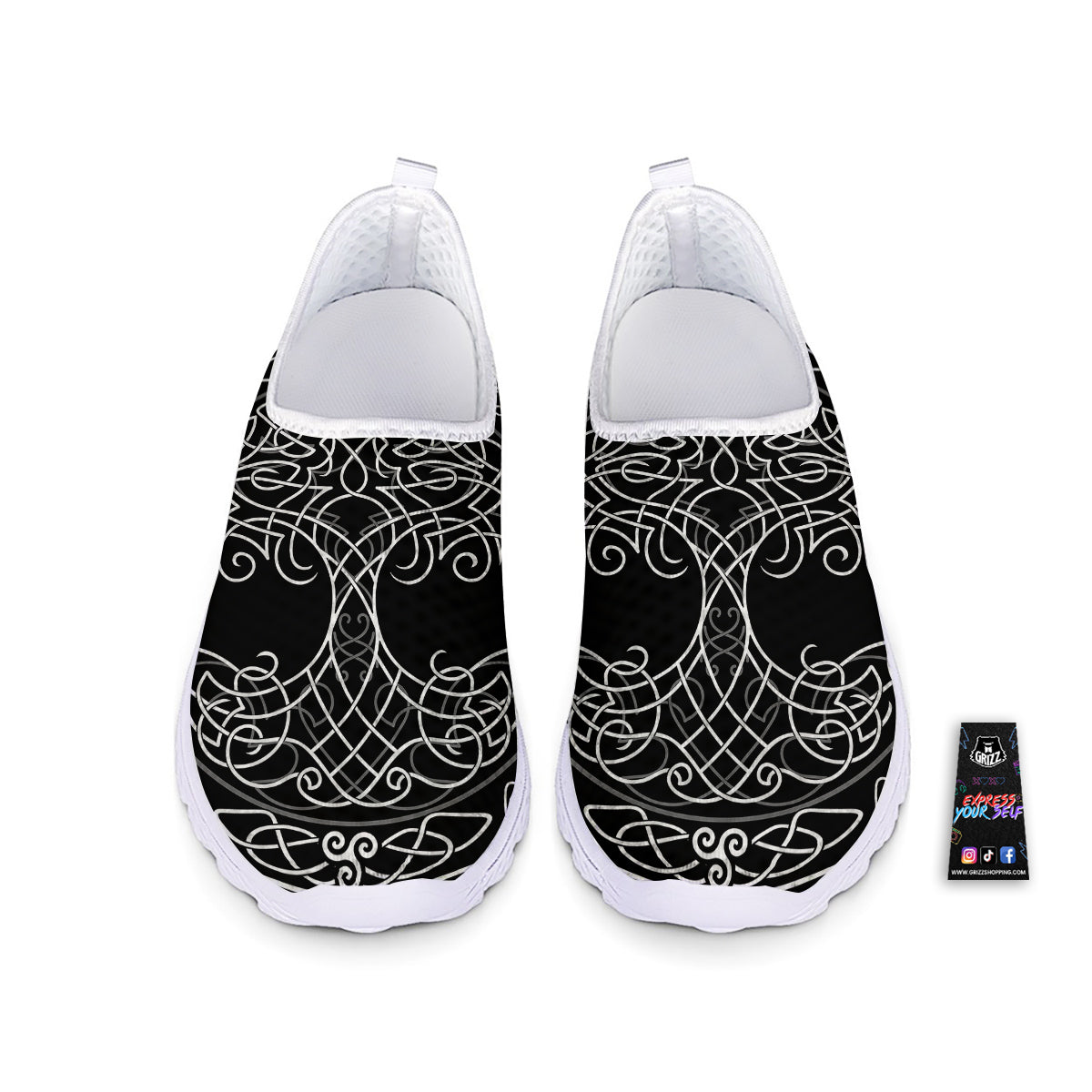 Tree Of Life Celtic Knot Print Nurse Shoes-grizzshop