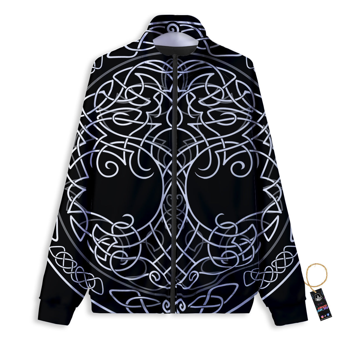 Tree Of Life Celtic Knot Print Track Jacket-grizzshop