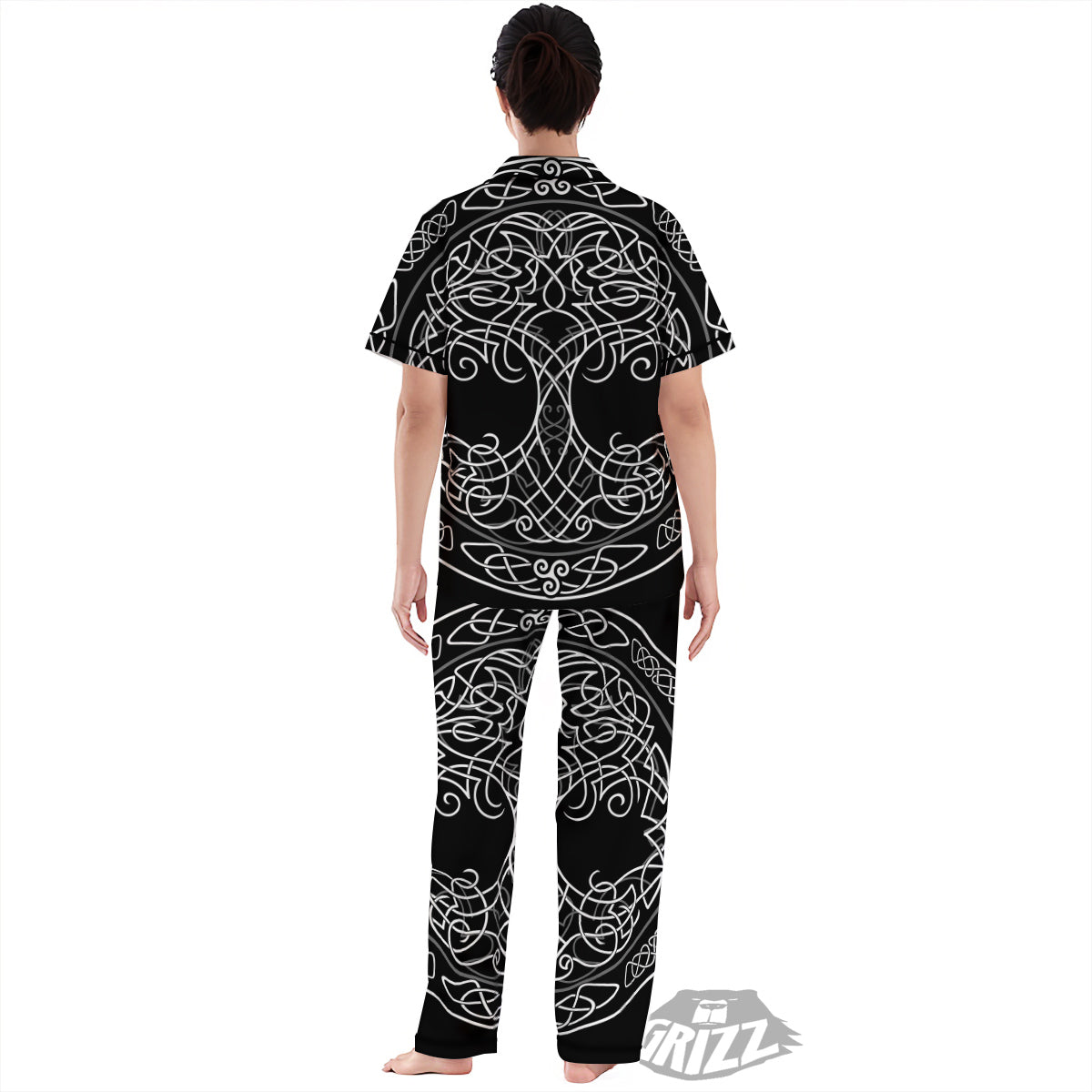 Tree Of Life Celtic Knot Print Women's Pajamas Set-grizzshop