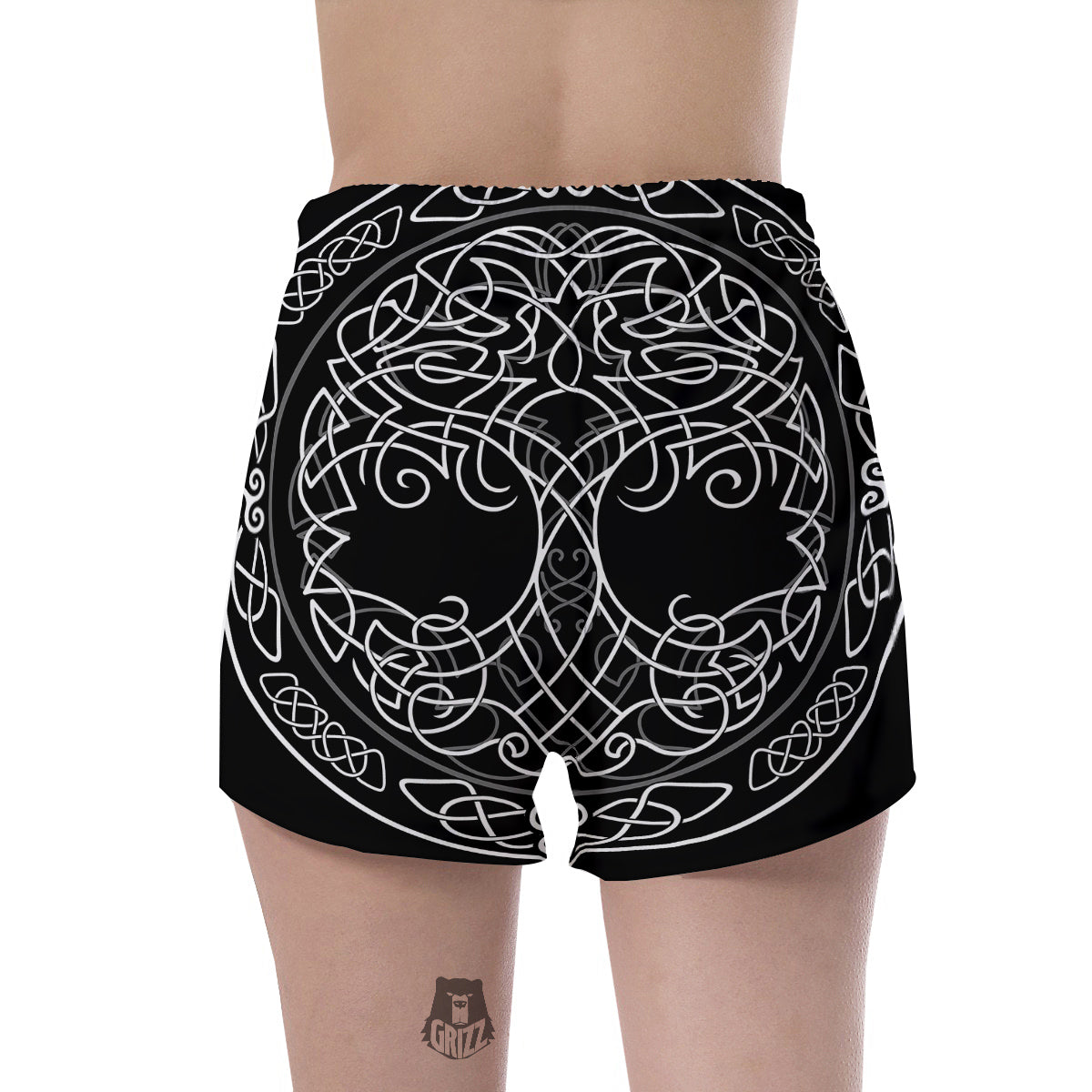 Tree Of Life Celtic Knot Print Women's Shorts-grizzshop