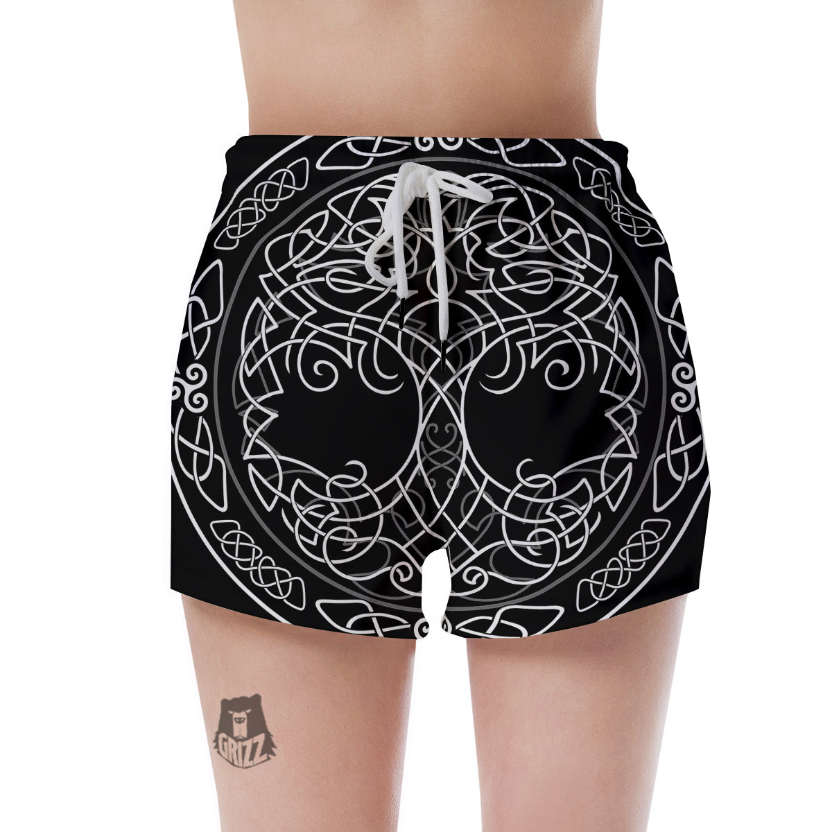 Tree Of Life Celtic Knot Print Women's Shorts-grizzshop