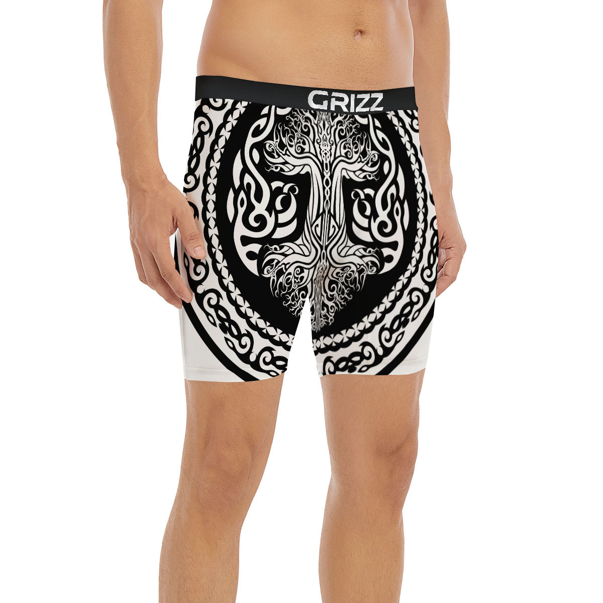 Tree Of Life Viking Print Boxer Briefs-grizzshop