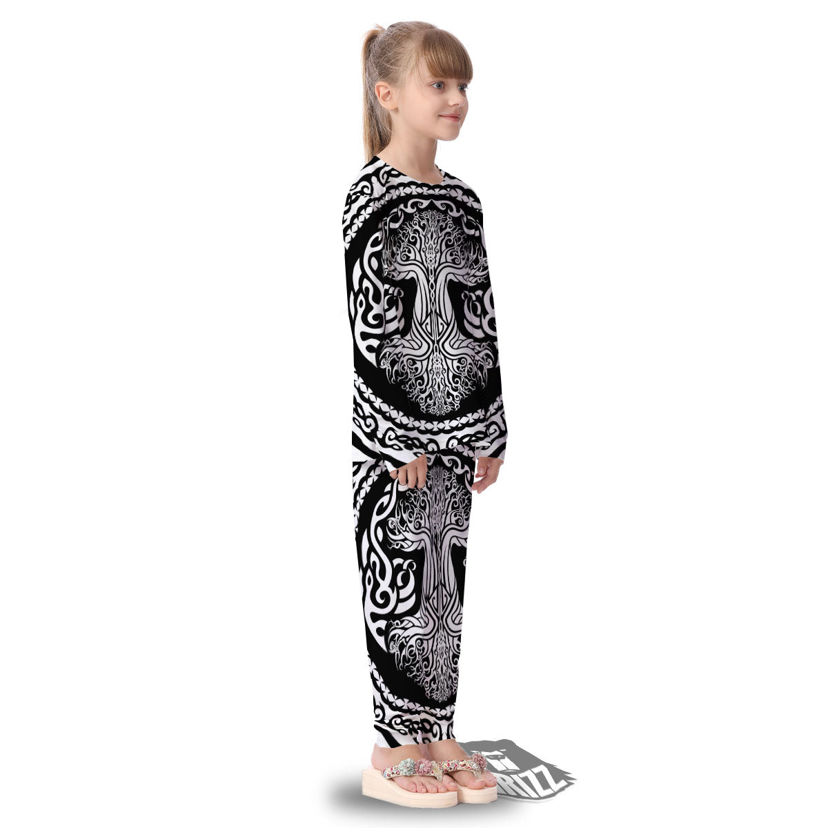Tree Of Life Viking Print Kid's Pajamas-grizzshop