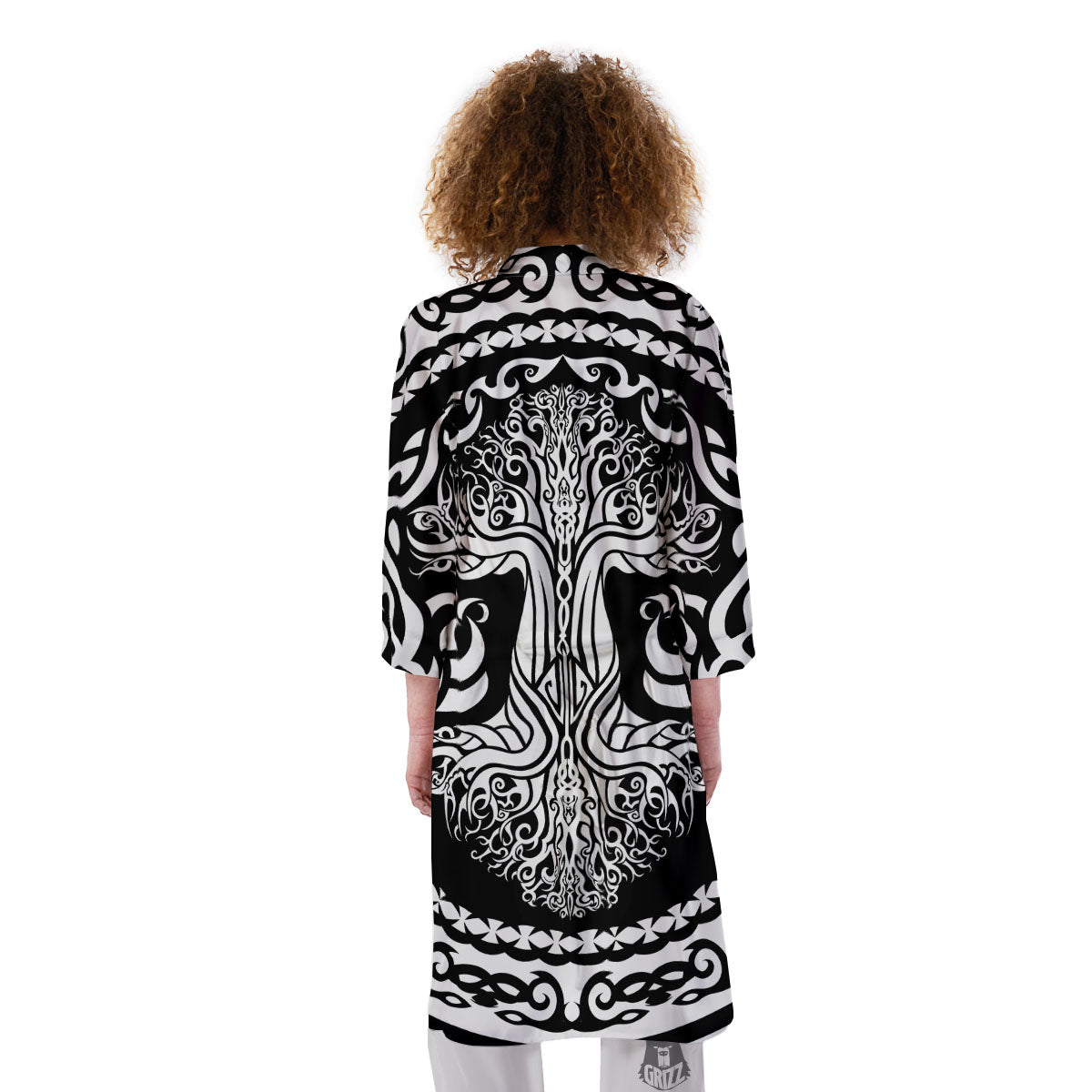 Tree Of Life Viking Print Kimono-grizzshop