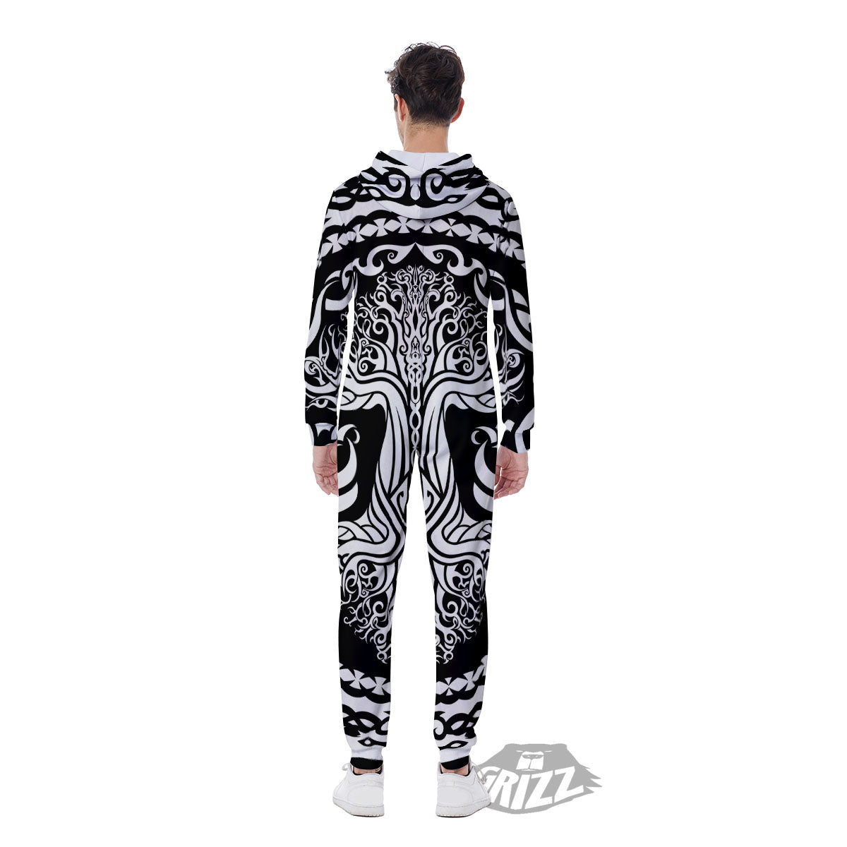 Tree Of Life Viking Print Men's Jumpsuit-grizzshop