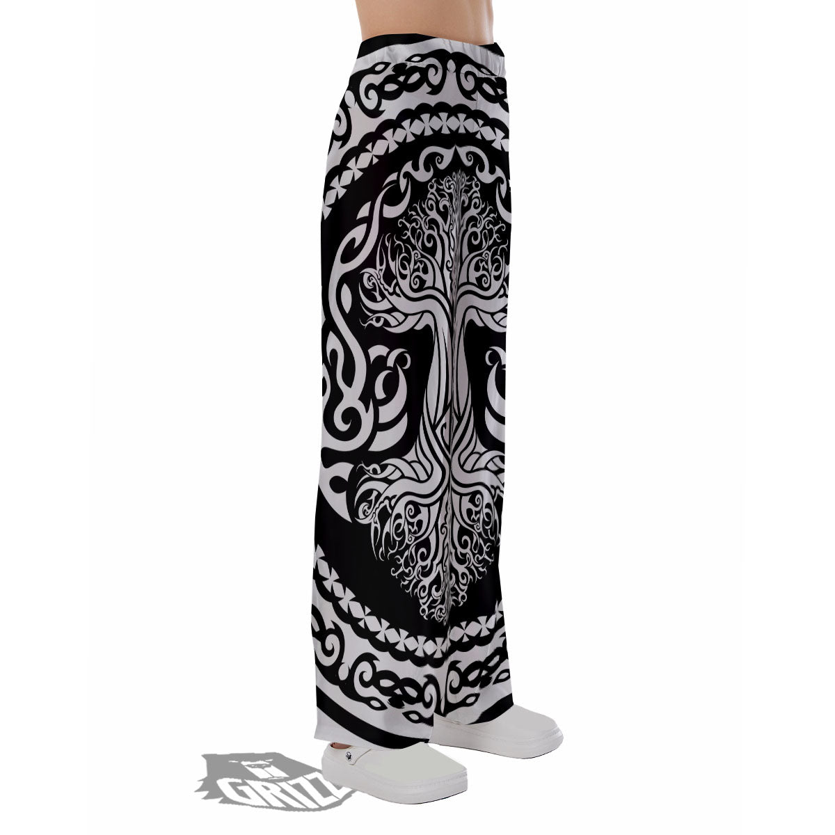 Tree Of Life Viking Print Pajama Pants-grizzshop