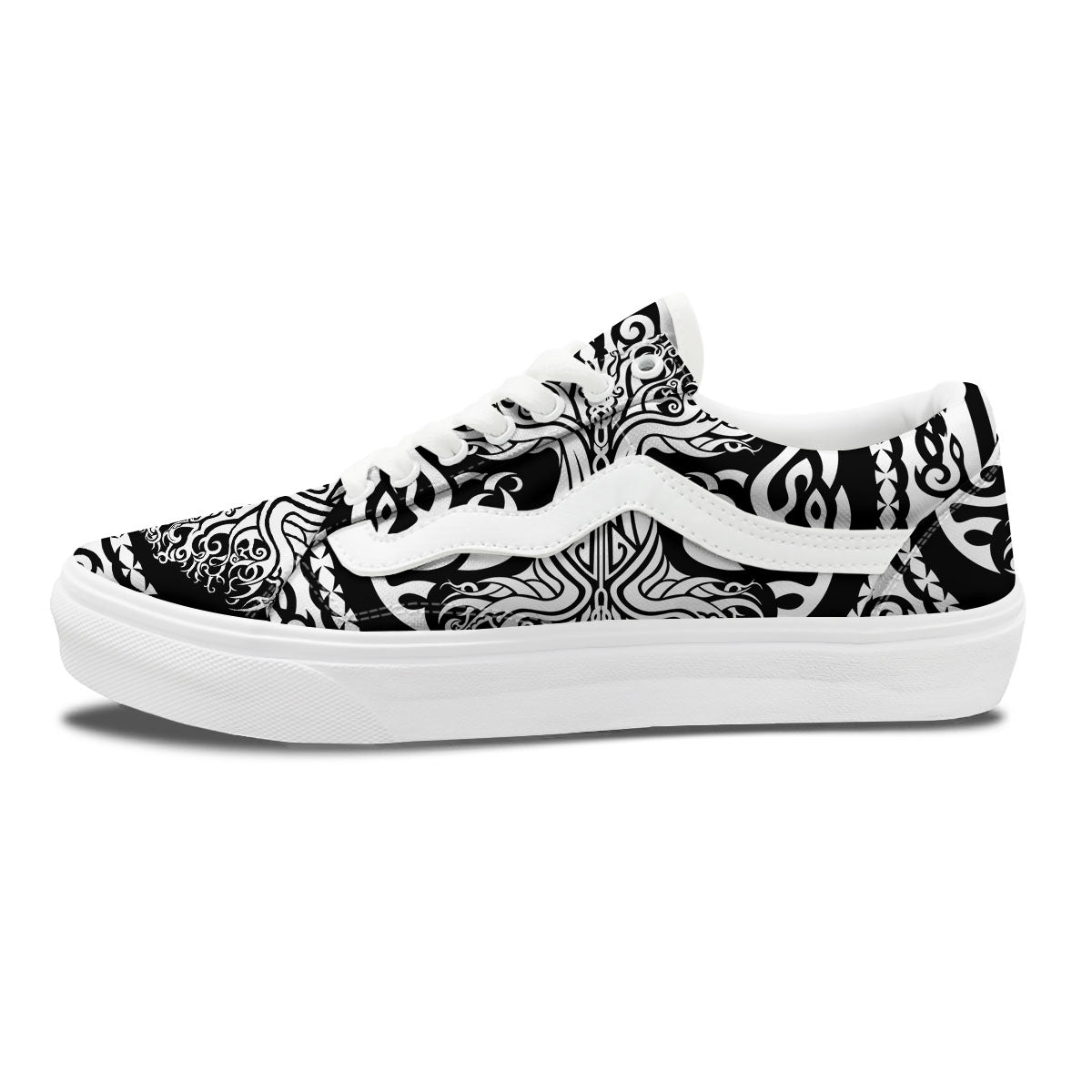 Tree Of Life Viking Print Skate Shoes-grizzshop