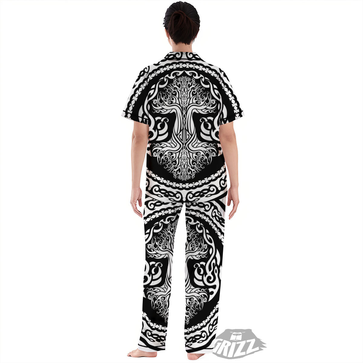 Tree Of Life Viking Print Women's Pajamas Set-grizzshop