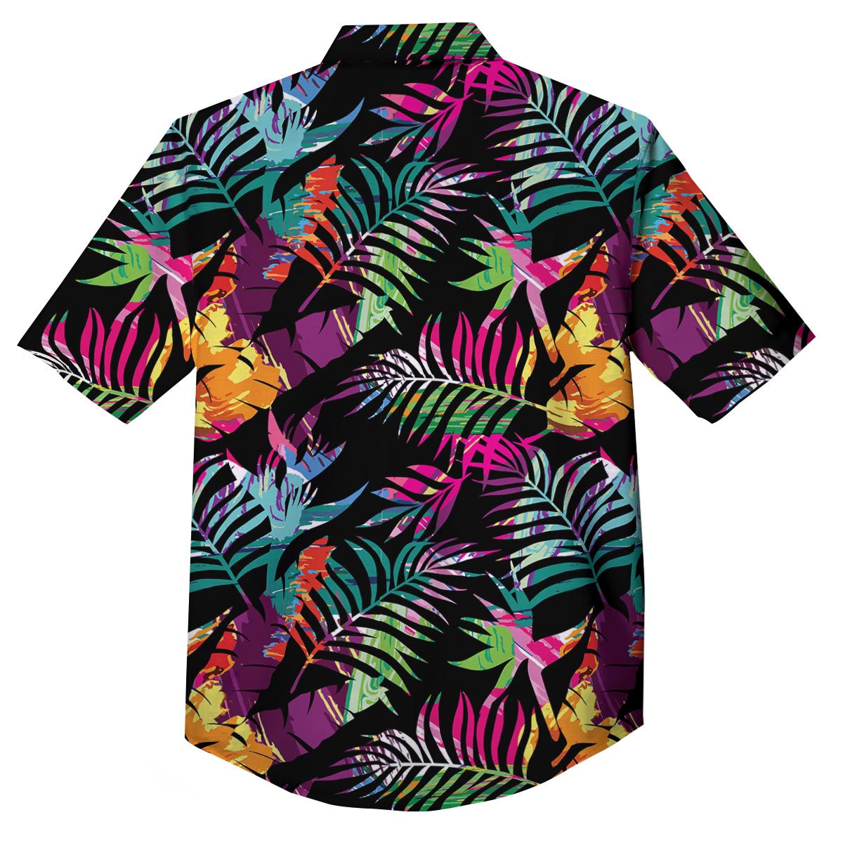 Tree Palm Trippy Print Pattern Button Up Shirt-grizzshop