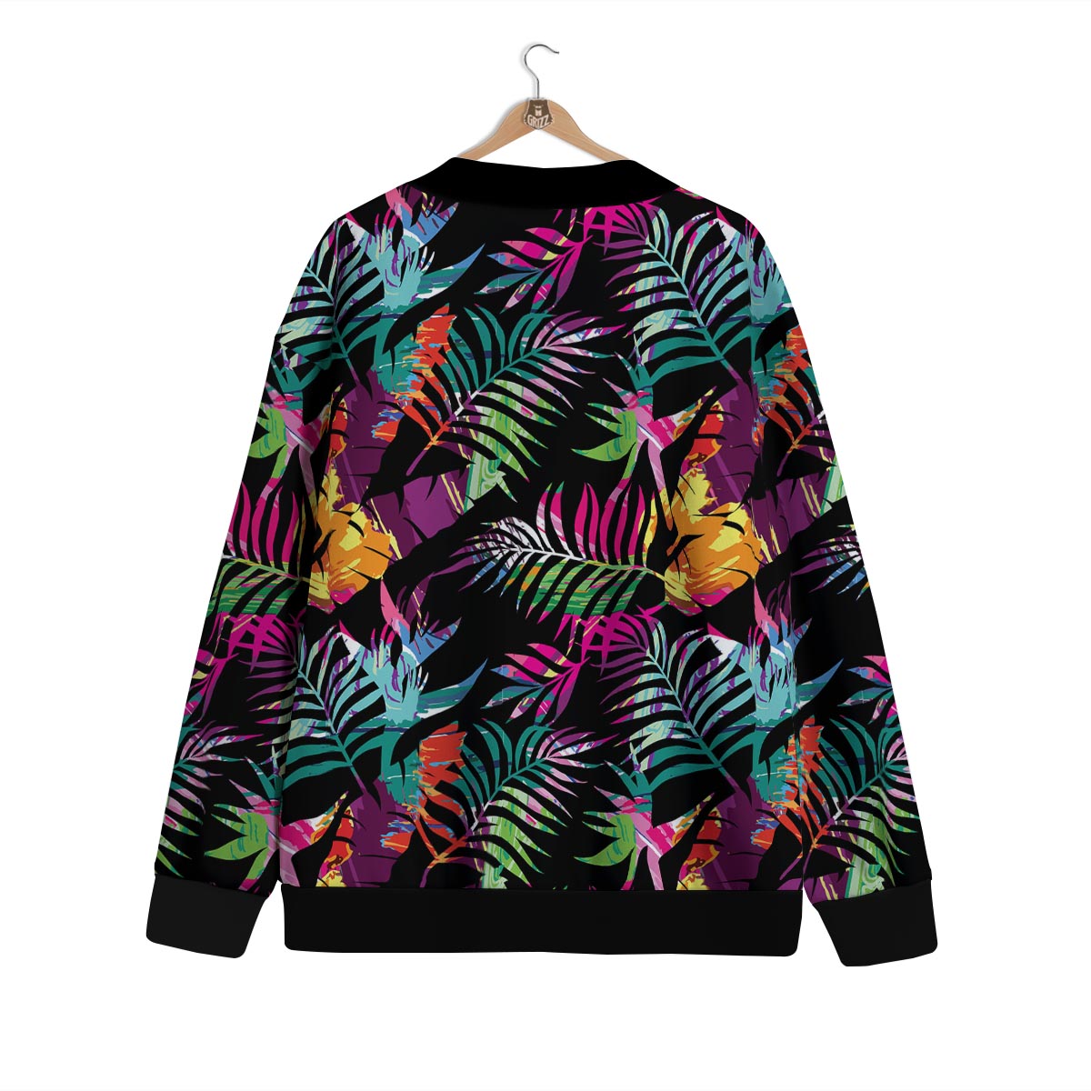 Tree Palm Trippy Print Pattern Cardigan-grizzshop