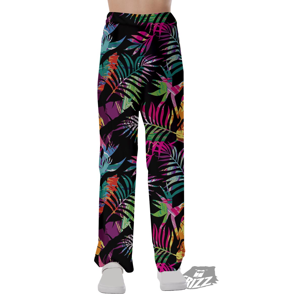 Tree Palm Trippy Print Pattern Pajama Pants-grizzshop