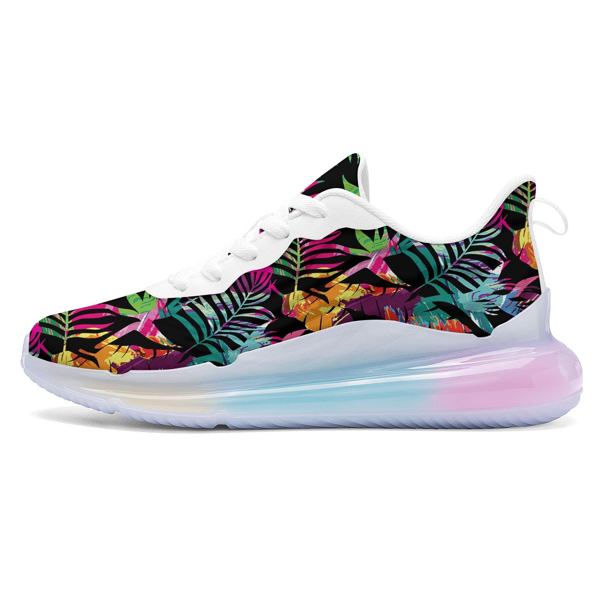 Tree Palm Trippy Print Pattern Running Sneakers-grizzshop