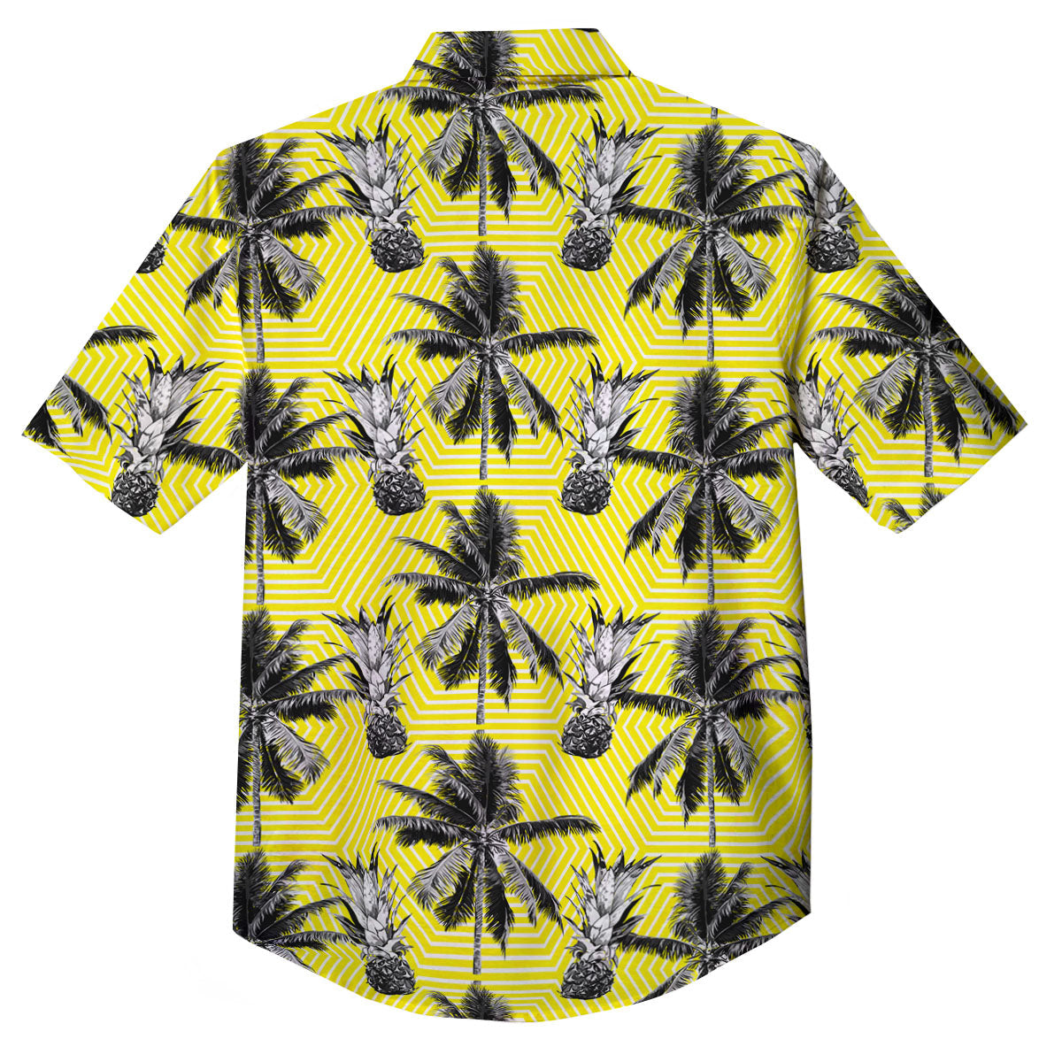 Tree Palm Yellow Print Pattern Button Up Shirt-grizzshop
