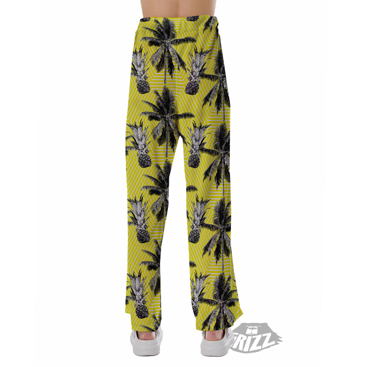 Tree Palm Yellow Print Pattern Pajama Pants-grizzshop