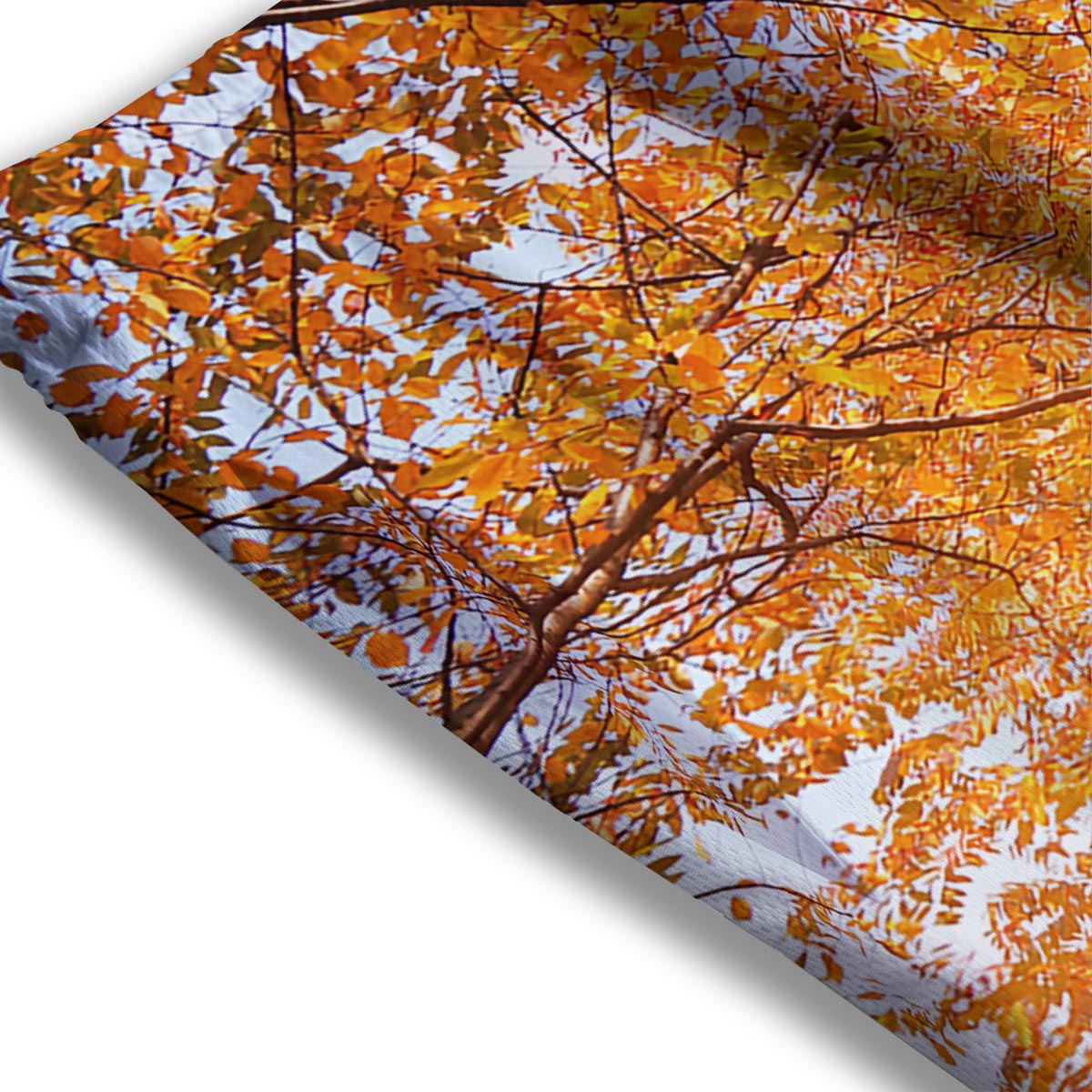 Tree Sunshine Autumn Print Mesh Shorts