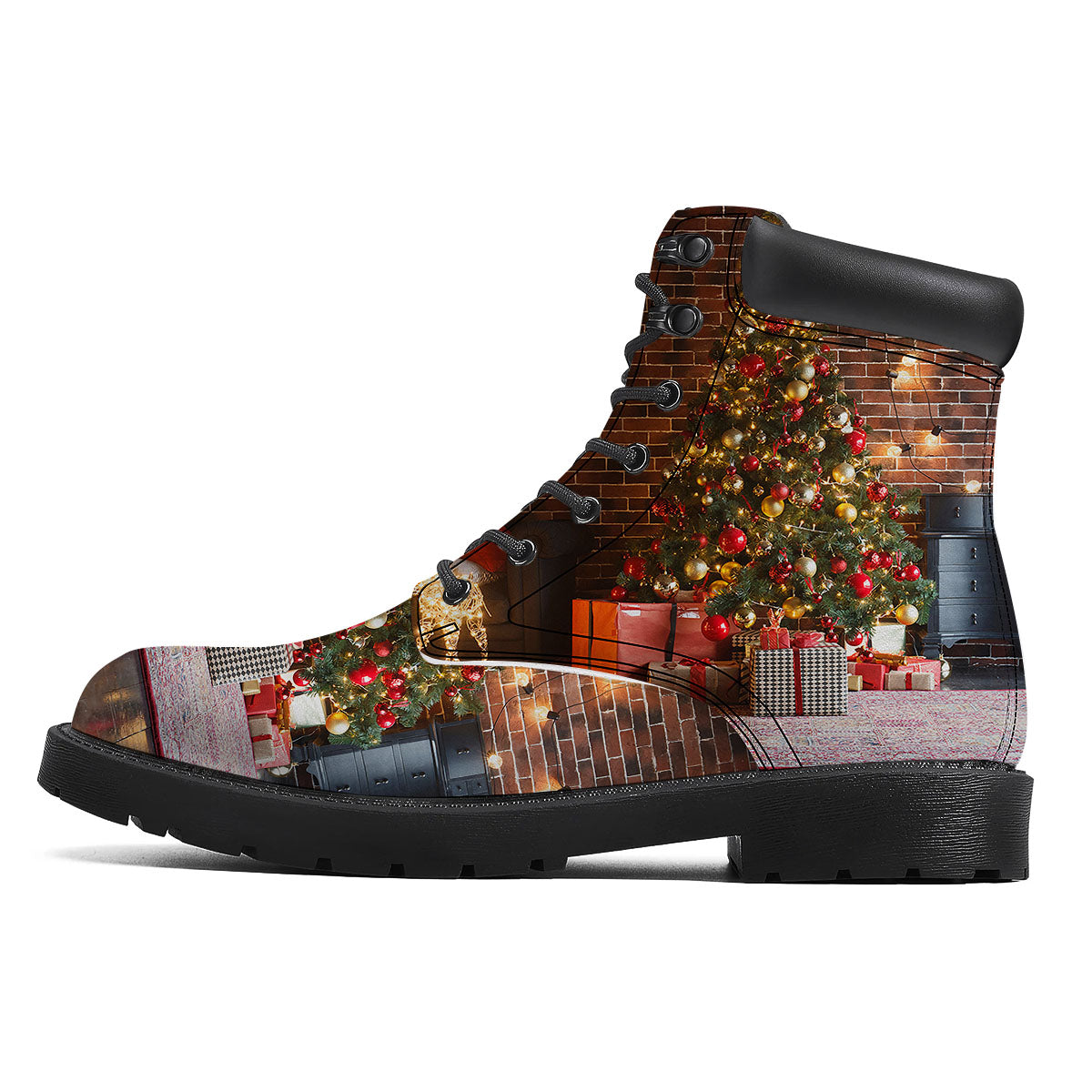 Tree Xmas Print Boots-grizzshop