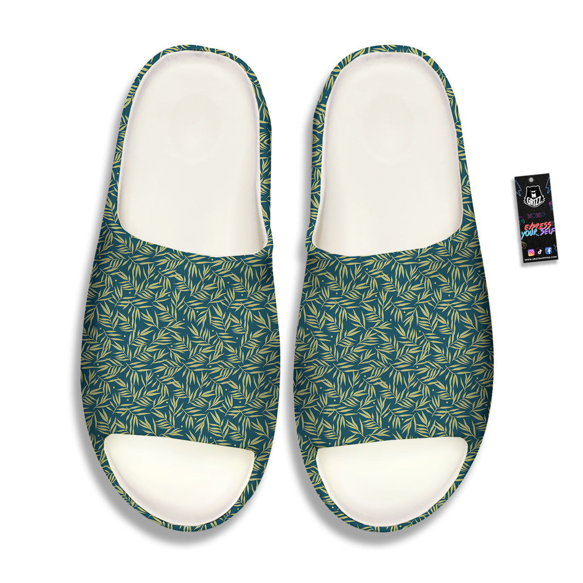 Tree Bamboo Green Print Pattern Sandals-grizzshop