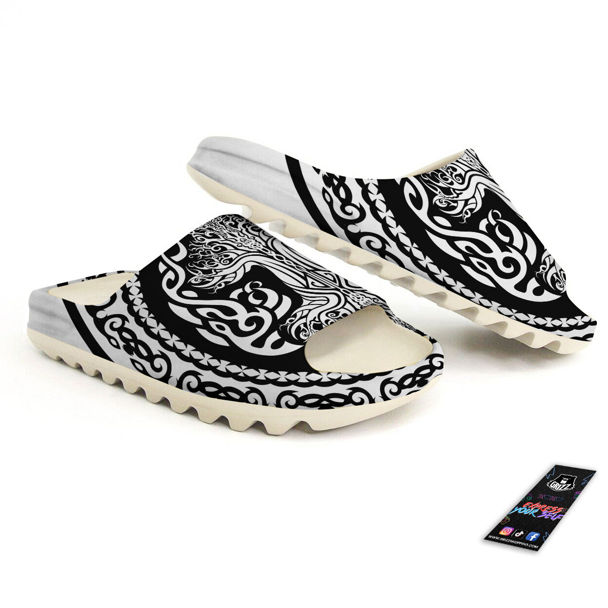 Tree Of Life Viking Print Sandals-grizzshop