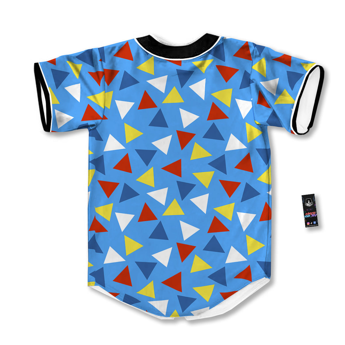 Triangle Autism Awareness Color Print Pattern Baseball Jersey-grizzshop