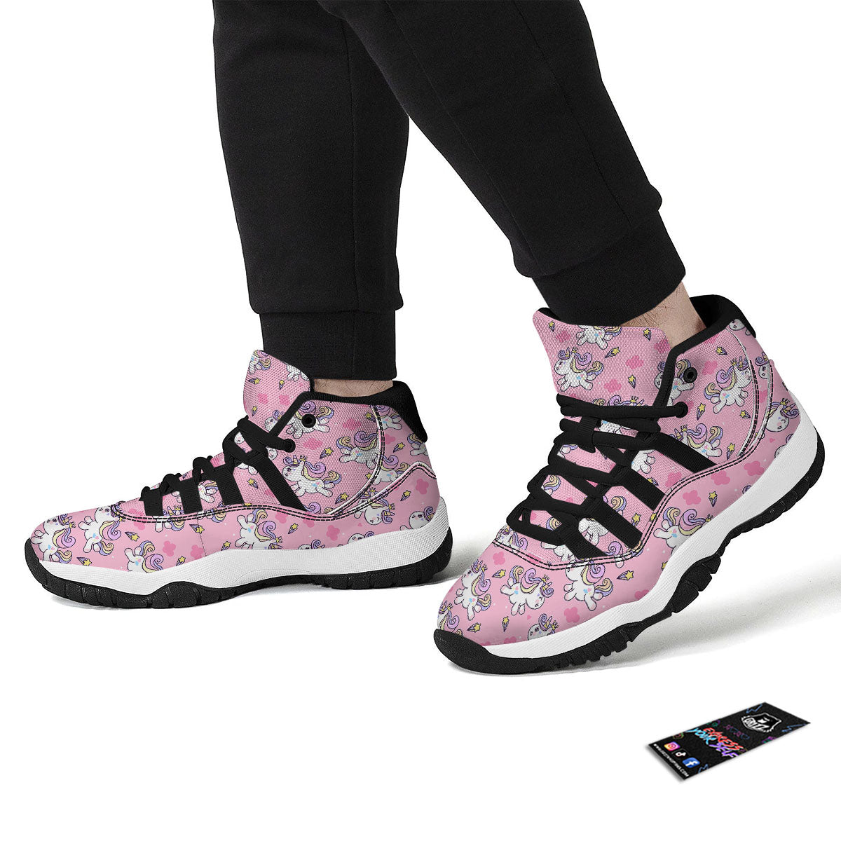 Triangle Autism Awareness Color Print Pattern Black Bball Shoes-grizzshop