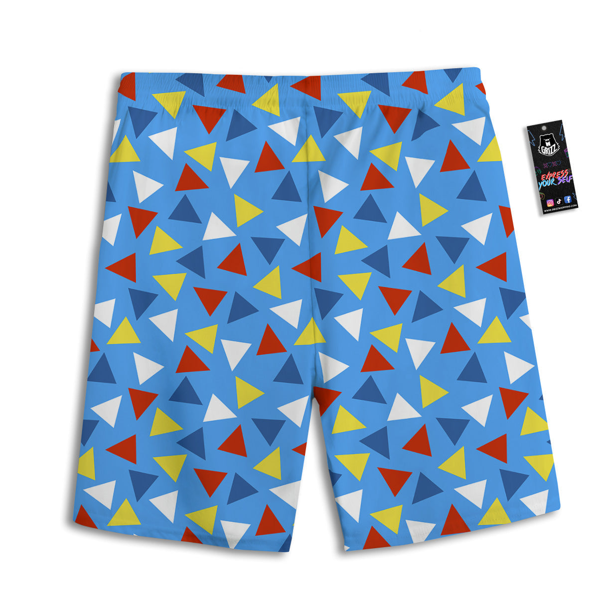 Triangle Autism Awareness Color Print Pattern Men's Athletic Shorts