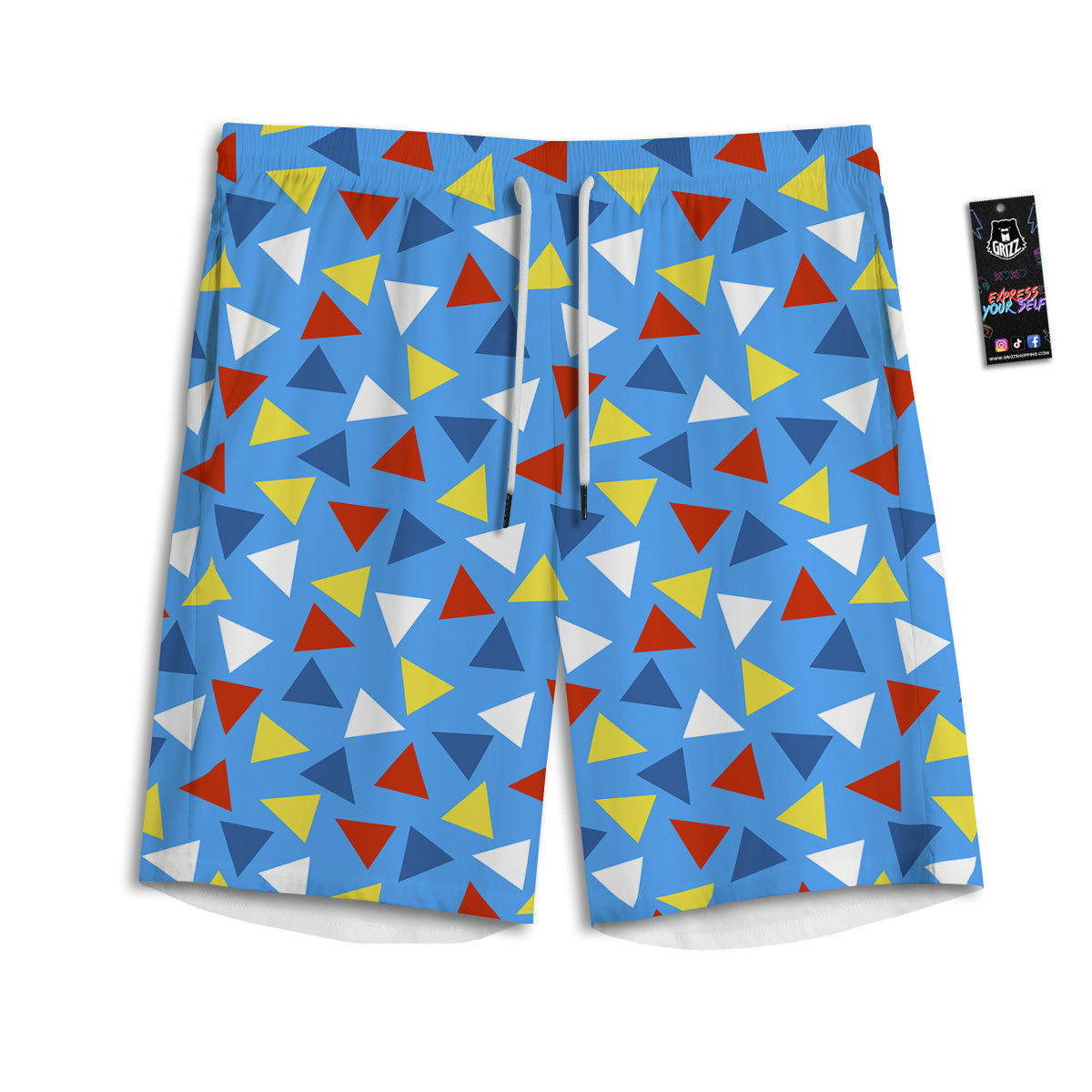 Triangle Autism Awareness Color Print Pattern Men's Athletic Shorts