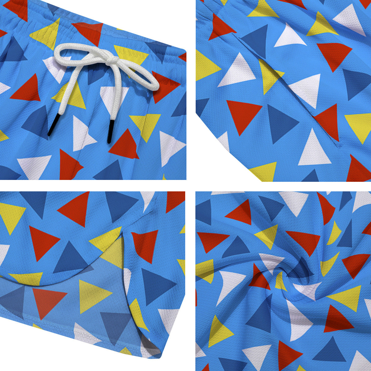Triangle Autism Awareness Color Print Pattern Men's Running Shorts-grizzshop